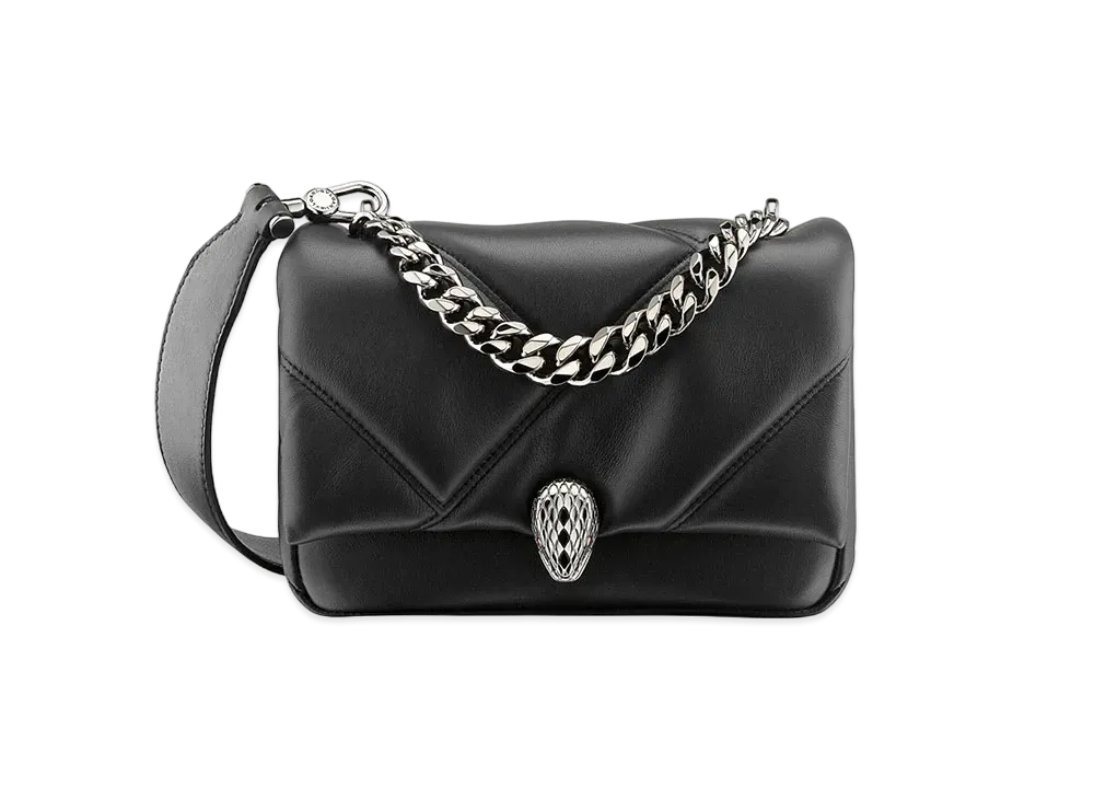 BVLGARI Serpenti Cabochon Crossbody Mini Bag "Black"