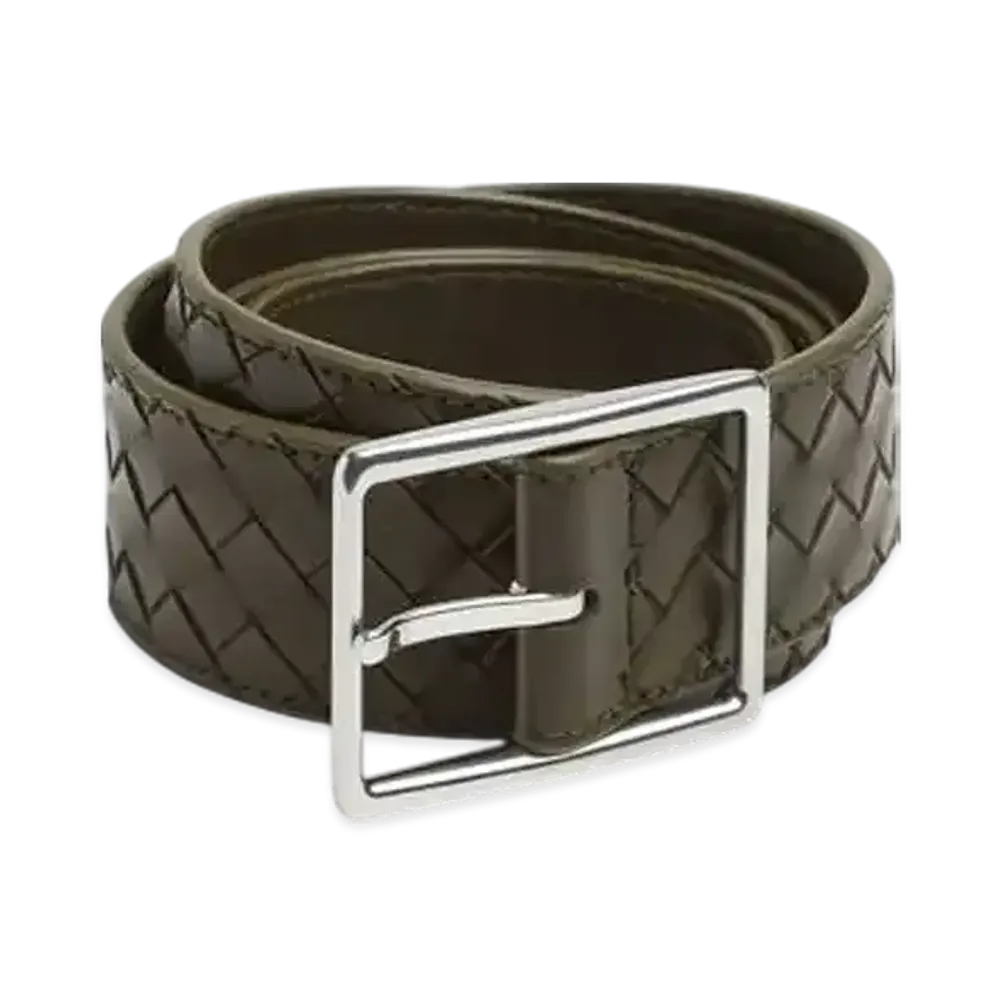 Bottega Veneta Intrecciato Piccolo Belt "Khaki"
