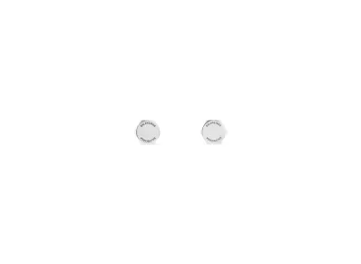 BALENCIAGA Garage Double Screw Earrings "Antique Silver"
