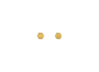 BALENCIAGA Garage Double Screw Earrings "Antique Gold"