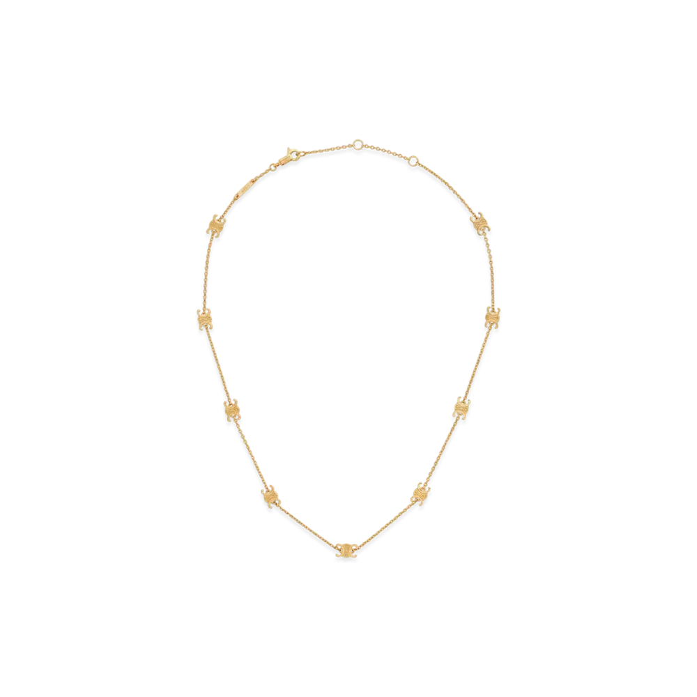 CELINE Triomphe Mini Triomphe Necklace in Brass "Gold"