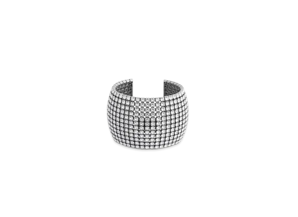 BALENCIAGA Glam Cuff "Antique Silver"
