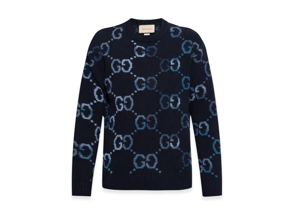 グッチ GGインターシャウールセーター "ブラック" 770509XKDSJ4735