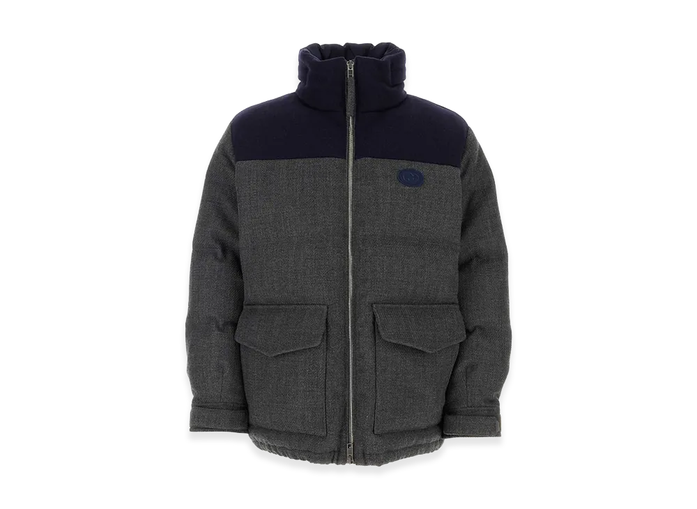 GUCCI Wool Blend Down Jacket "Grey"