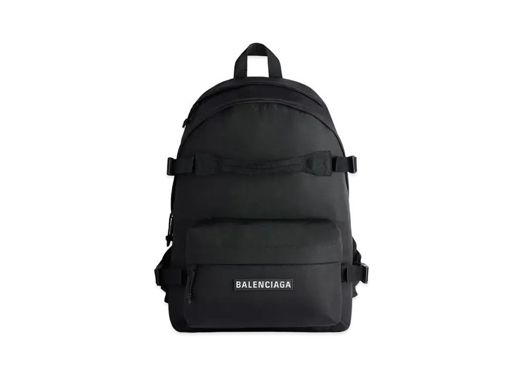 BALENCIAGA Ski Backpack Water Repellent Recycled Nylon "Black"