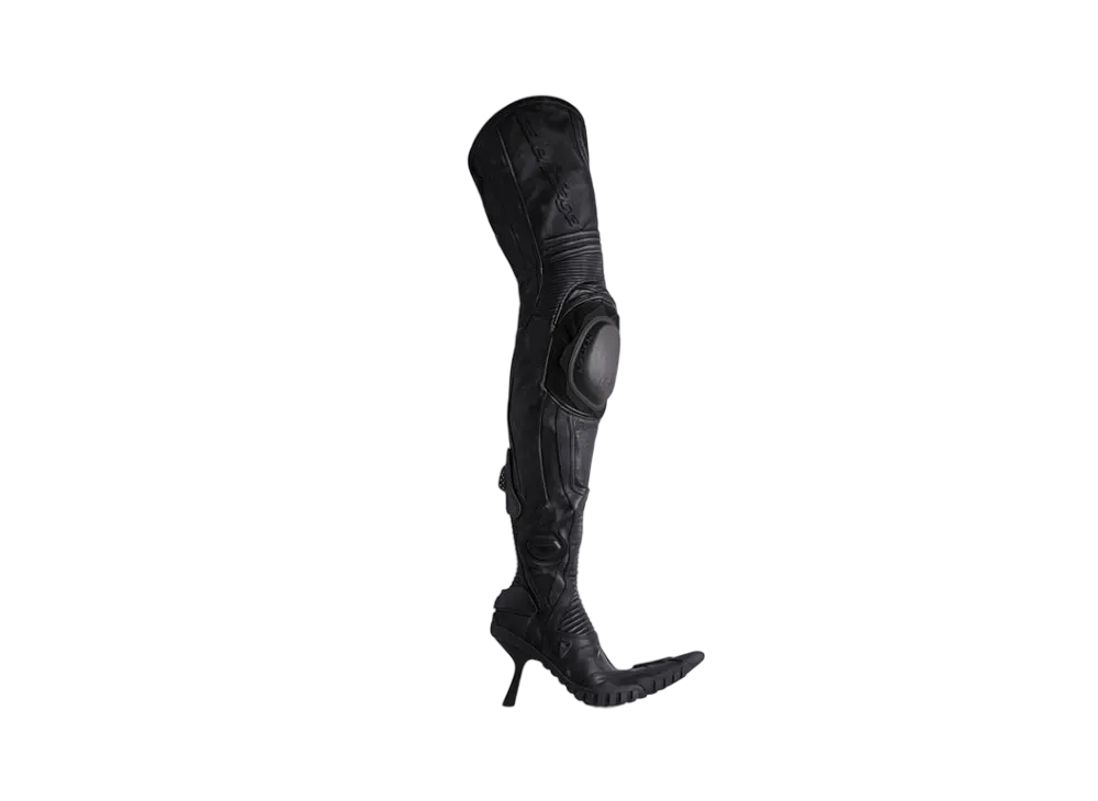 BALENCIAGA Women's Biker 90mm Over The Knee Boot "Black"
