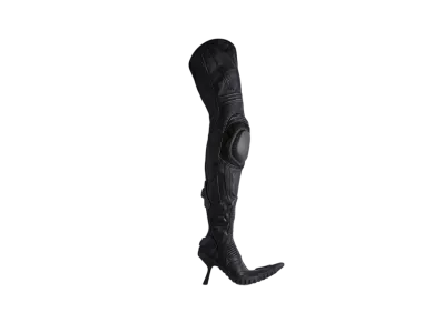 BALENCIAGA Women's Biker 90mm Over The Knee Boot "Black"