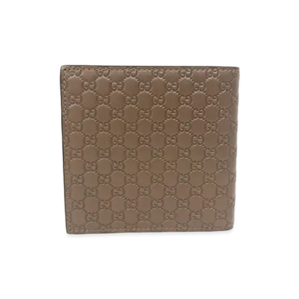 GUCCI Bi-Fold Bill Compartment Micro Guccisima "Brown"