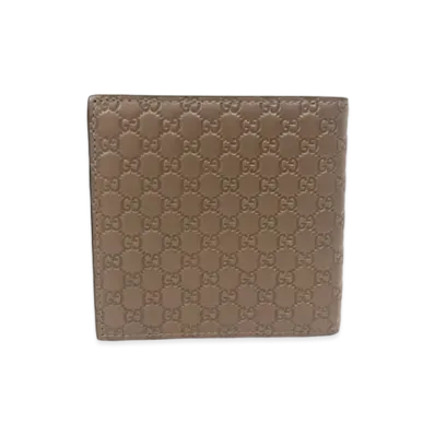 GUCCI Bi-Fold Bill Compartment Micro Guccisima "Brown"