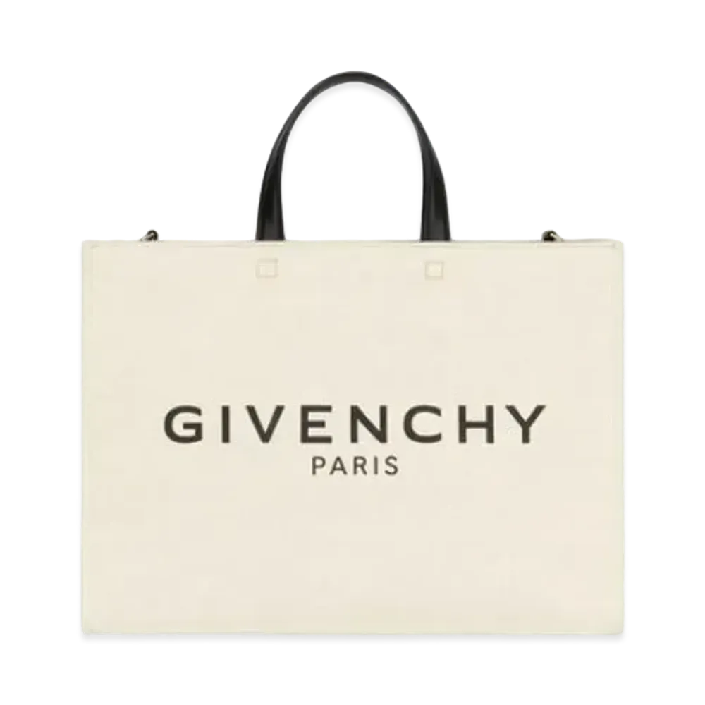 GIVENCHY Medium G Tote Shopping Bag In Canvas "Beige"
