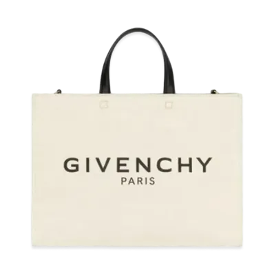 GIVENCHY Medium G Tote Shopping Bag In Canvas "Beige"