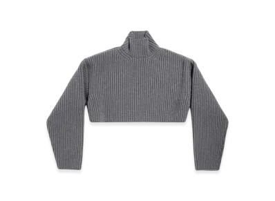 BALENCIAGA Women's Cropped Sweater "Grey"
