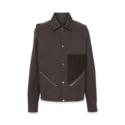 Rick Owens Porterville Tour Snap Front "Ash Brown Black"