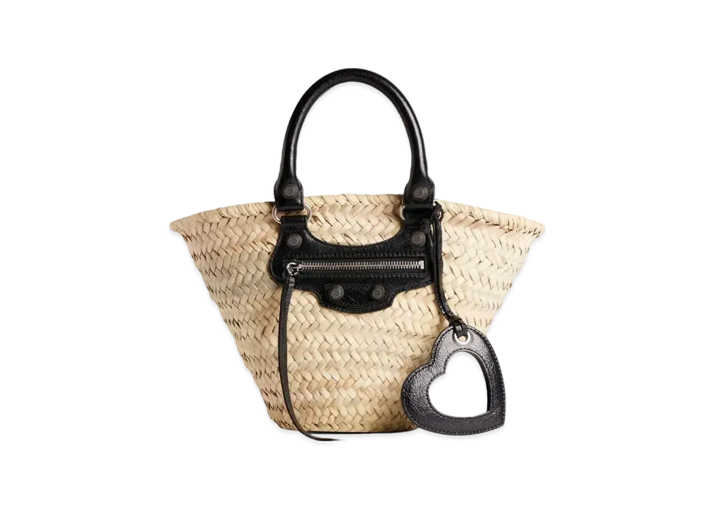 BALENCIAGA Le Cagole Small Basket "Beige/Black"