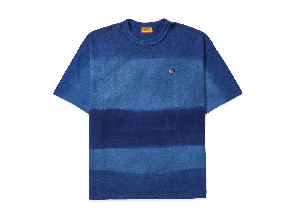HUMAN MADE Indigo Dyed Striped T-Shirt "Indigo"