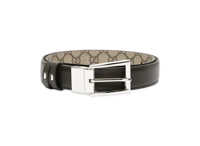 GUCCI Rectangular Buckle Reversible Belt "Brown"
