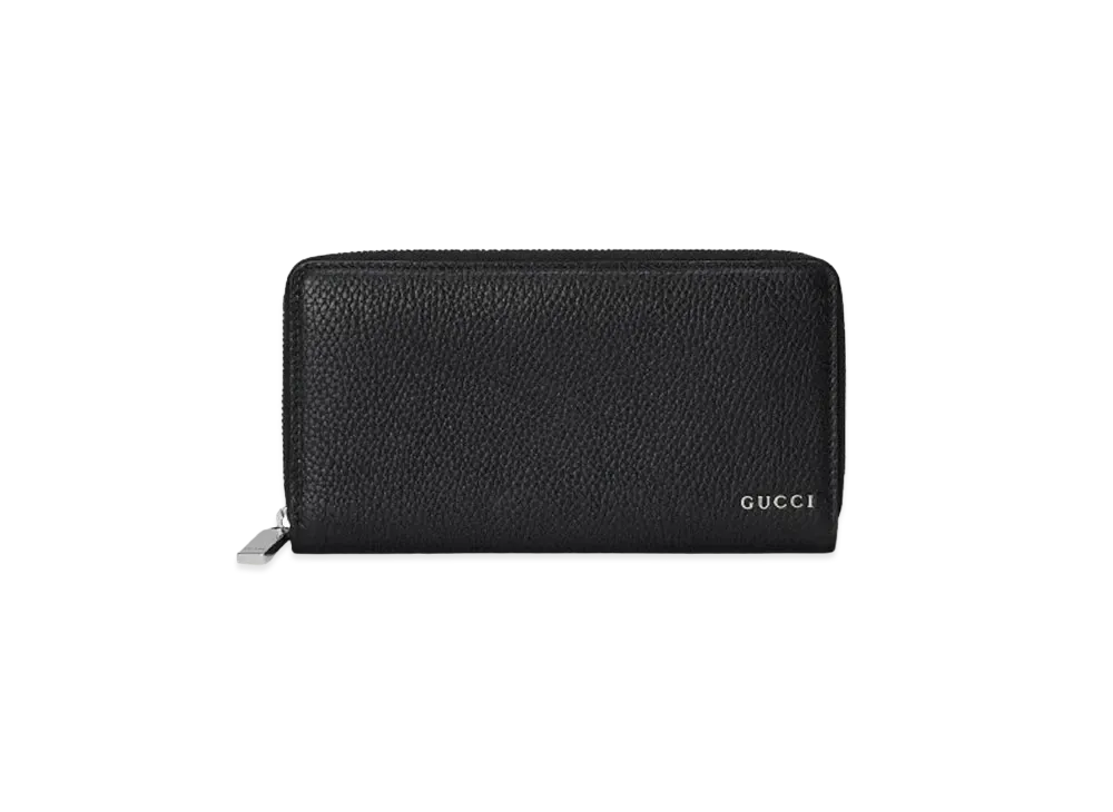 グッチ ロゴ ジップアラウンドウォレット "ブラック" 771154 AABXM 1000