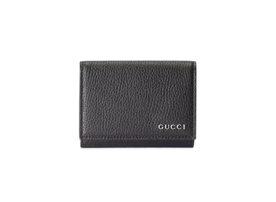 GUCCI Tri Fold Wallet With Gucci Logo "Black"