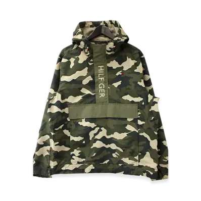 TOMMY HILFIGER Nylon Half Zip Anorak Parka "Camouflage"