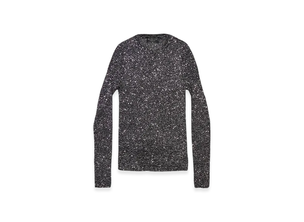 BALENCIAGA Women's Fitted Sweater "Black"