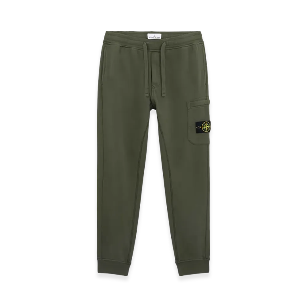 Stone Island 64551 Cotton Fleece Slim Fit Cargo Jogging Pants - 24FW "Musk Green"