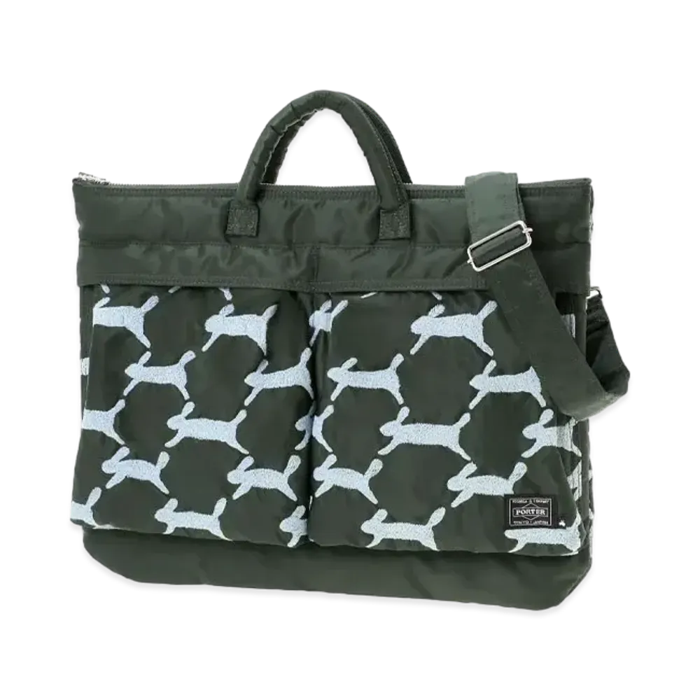 PORTER x mina perhonen Run Run Run 2Way Short Helmet Bag "Green"