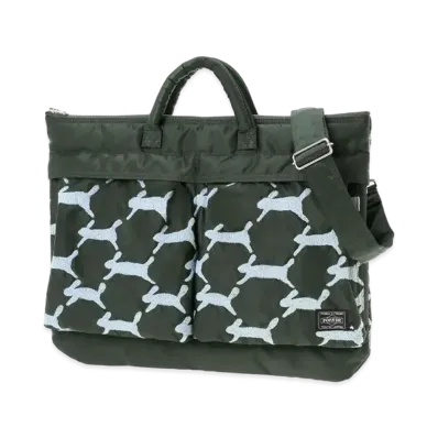 PORTER x mina perhonen Run Run Run 2Way Short Helmet Bag "Green"