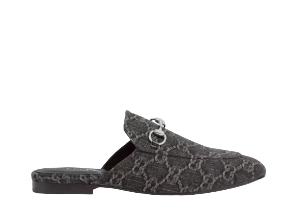 GUCCI Women's GG Princetown Slipper "Black/Grey"
