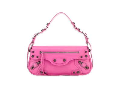 BALENCIAGA Women's Fuchsia Leather Small Le Cagole Sling Shoulder Bag "Pink"