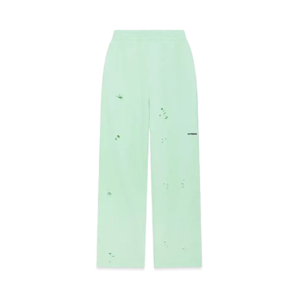 WE11DONE Distressed Jersey Sweatpants "Mint"