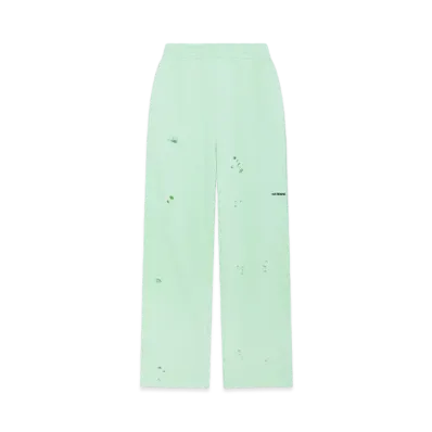WE11DONE Distressed Jersey Sweatpants "Mint"