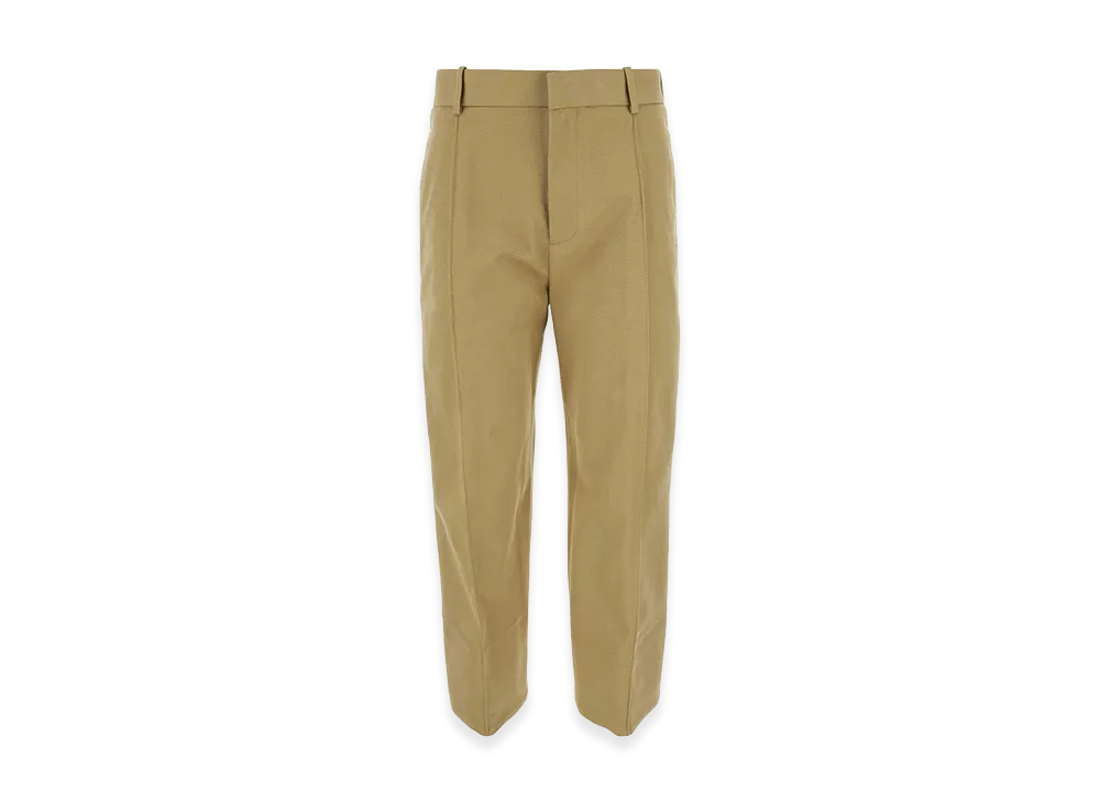 Bottega Veneta Women's Cotton Cropped Cut Pant "Beige"