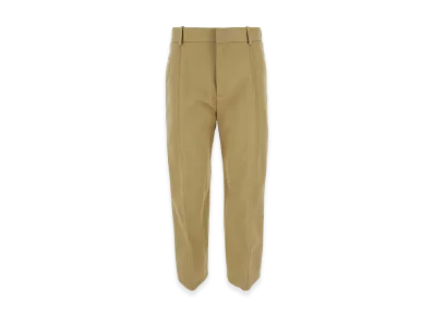 Bottega Veneta Women's Cotton Cropped Cut Pant "Beige"