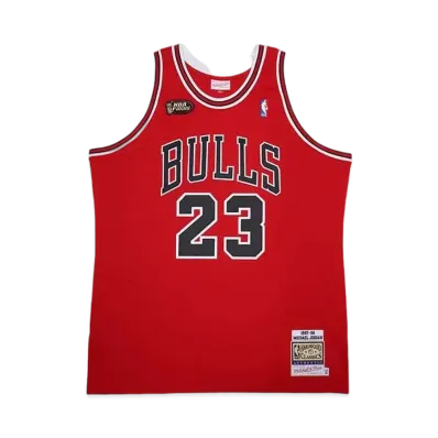 Mitchell&Ness NBA ROAD AUTHENTIC JERSEY BULLS 97-98 MICHAEL JORDAN "RED"