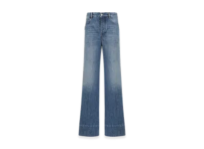 Bottega Veneta Women's Wide Leg Denim Jeans "Mid Blue"