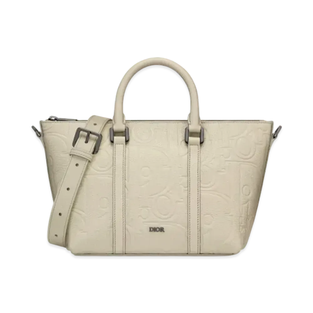 Dior Weekender 25 Dior Gravity Leather and Grained Calfskin "Beige"