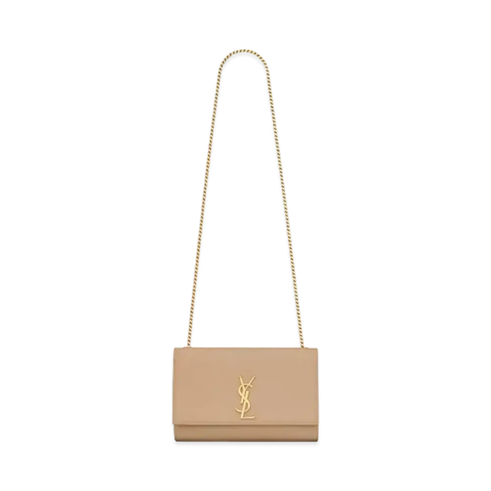 Saint Laurent Kate Medium In Grain De Poudre Embossed Leather "Dark Beige"