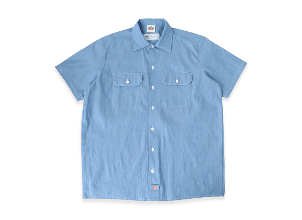RHC Ron Herman x Dickies Chambray Short Sleeve Shirt "Light Blue"