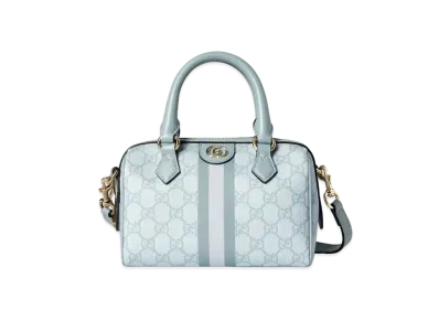 GUCCI Ophidia GG Mini Top Handle Bag GG Supreme Canvas "Dusty Blue"