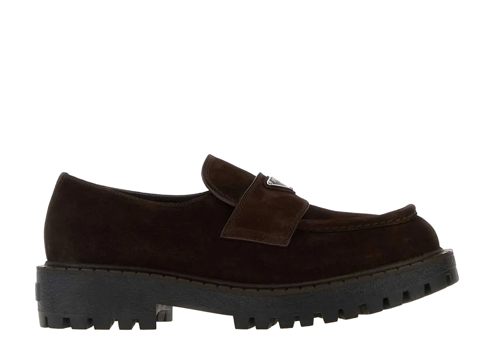 PRADA Double Chocolate Loafers "Brown"