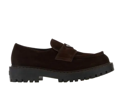 PRADA Double Chocolate Loafers "Brown"