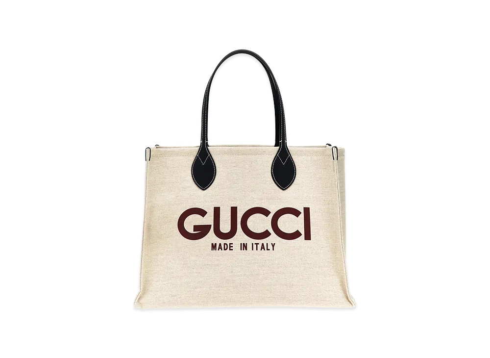 GUCCI Women's Midi Shopping Bag "BeigeRed"