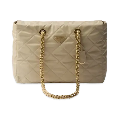 PRADA Re-Edition 1995 Chaine Large Re-Nylon Bag "Sand Beige"