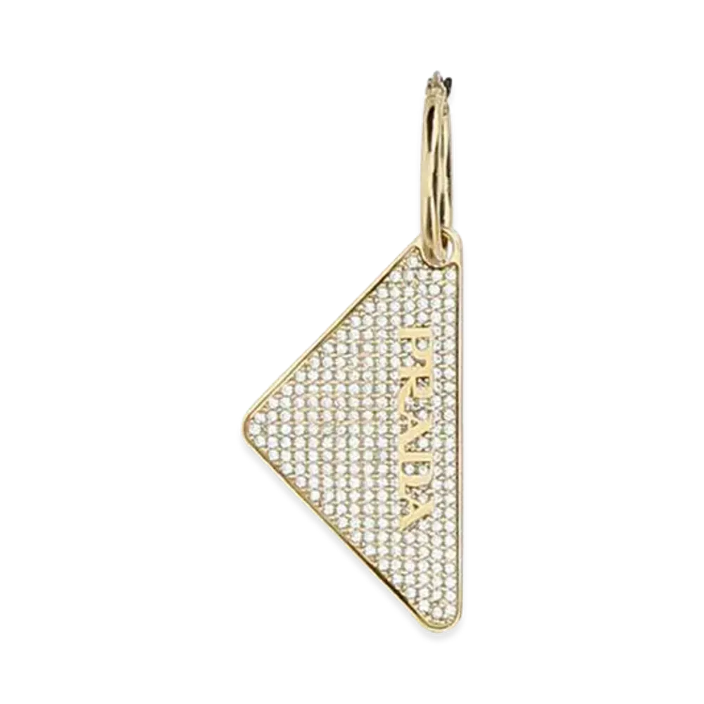 PRADA Women's 925 Silver Symbole Single Right Earring "Gold"