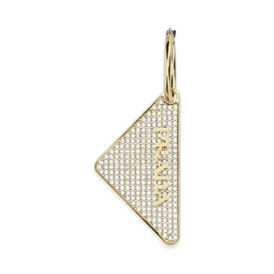 PRADA Women's 925 Silver Symbole Single Right Earring "Gold"