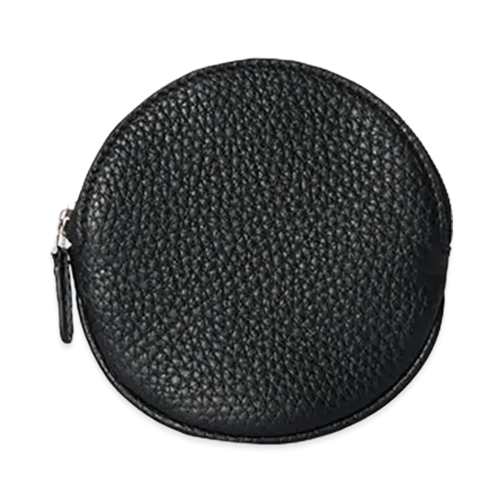 The Row Women's Leather Round Pouch "Black"