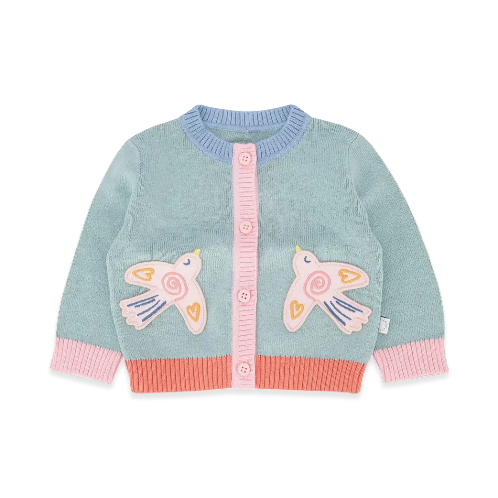 STELLA McCARTNEY Kids Knit Cardigan "Grigiomulticolor"