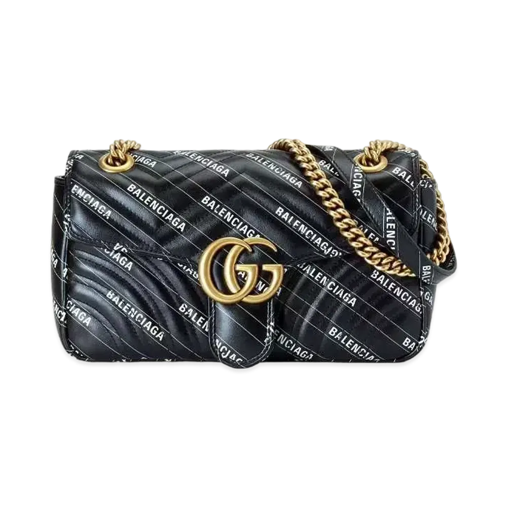 GUCCI x BALENCIAGA The Hacker GG Mermont Small Bag "Black"