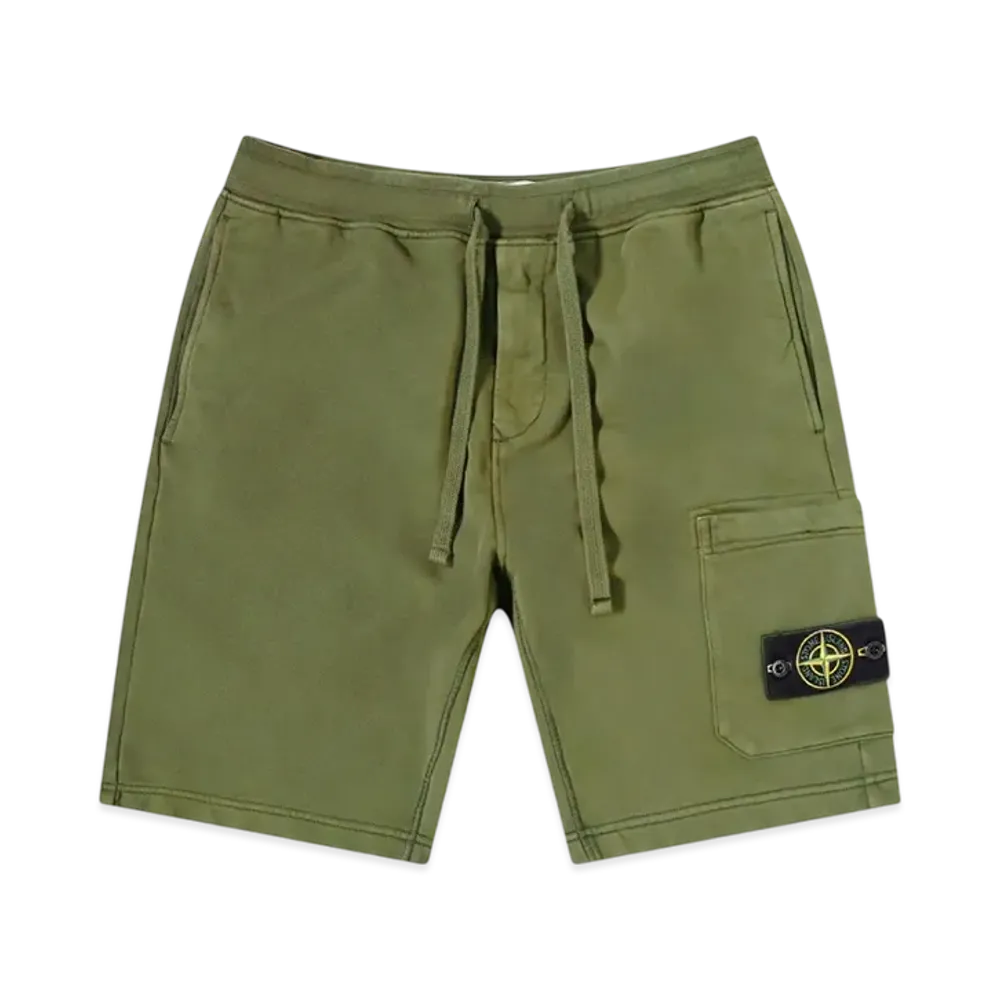 Stone Island 64651 Fleece Bermuda Shorts - 22SS "Olive Green"