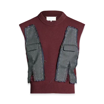 Maison Margiela Decortique Knit Gilet "Bordeaux"